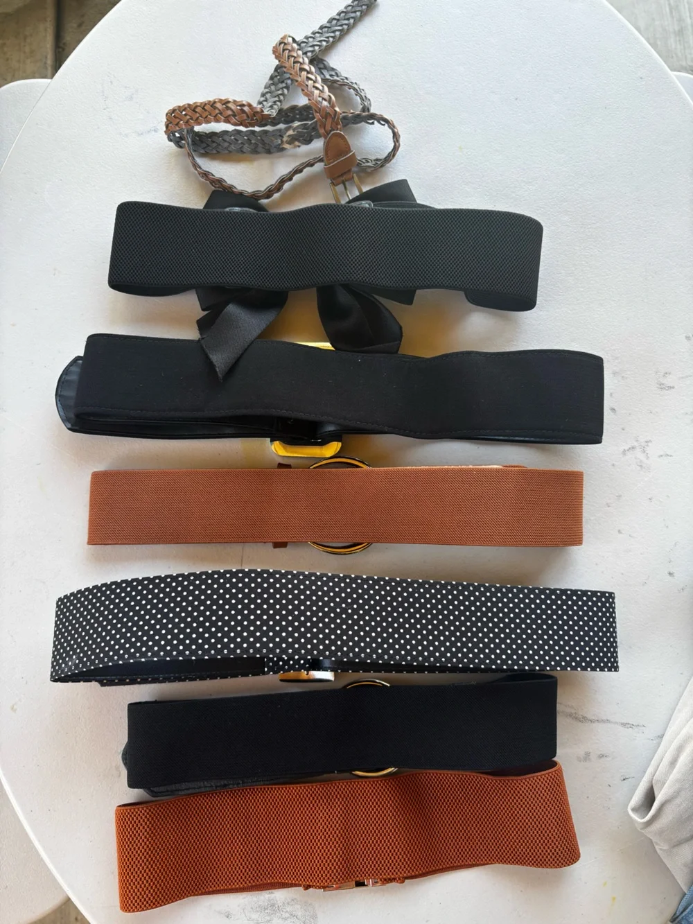 Mixed Women’s Fashion Belt Set - Black, Brown, Tan, Polka Dot